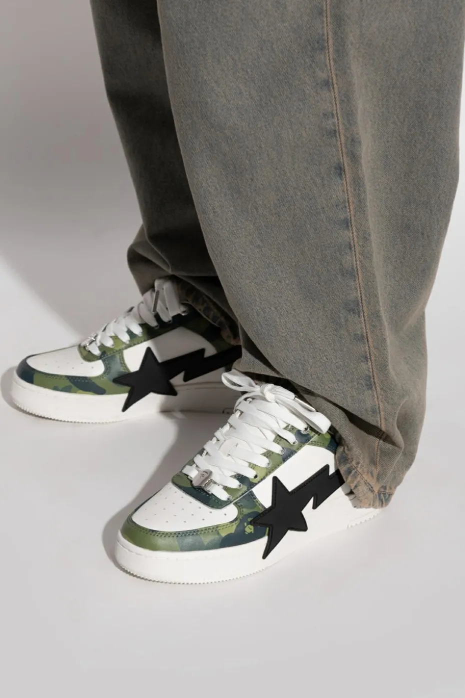 A BATHING APE® ZIELONY Buty sportowe z logo