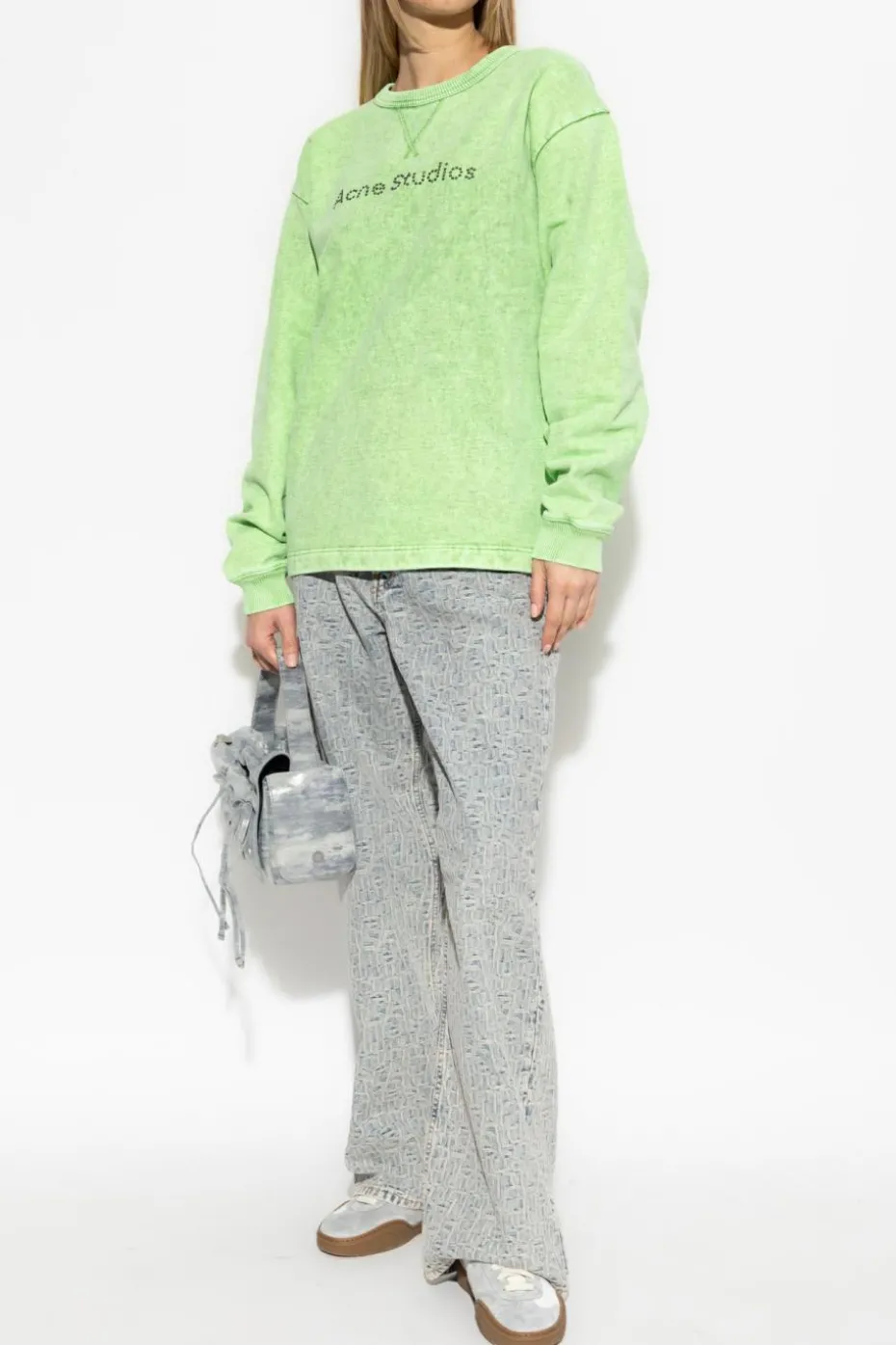Acne Studios jasnoniebieski Jeansy z logo