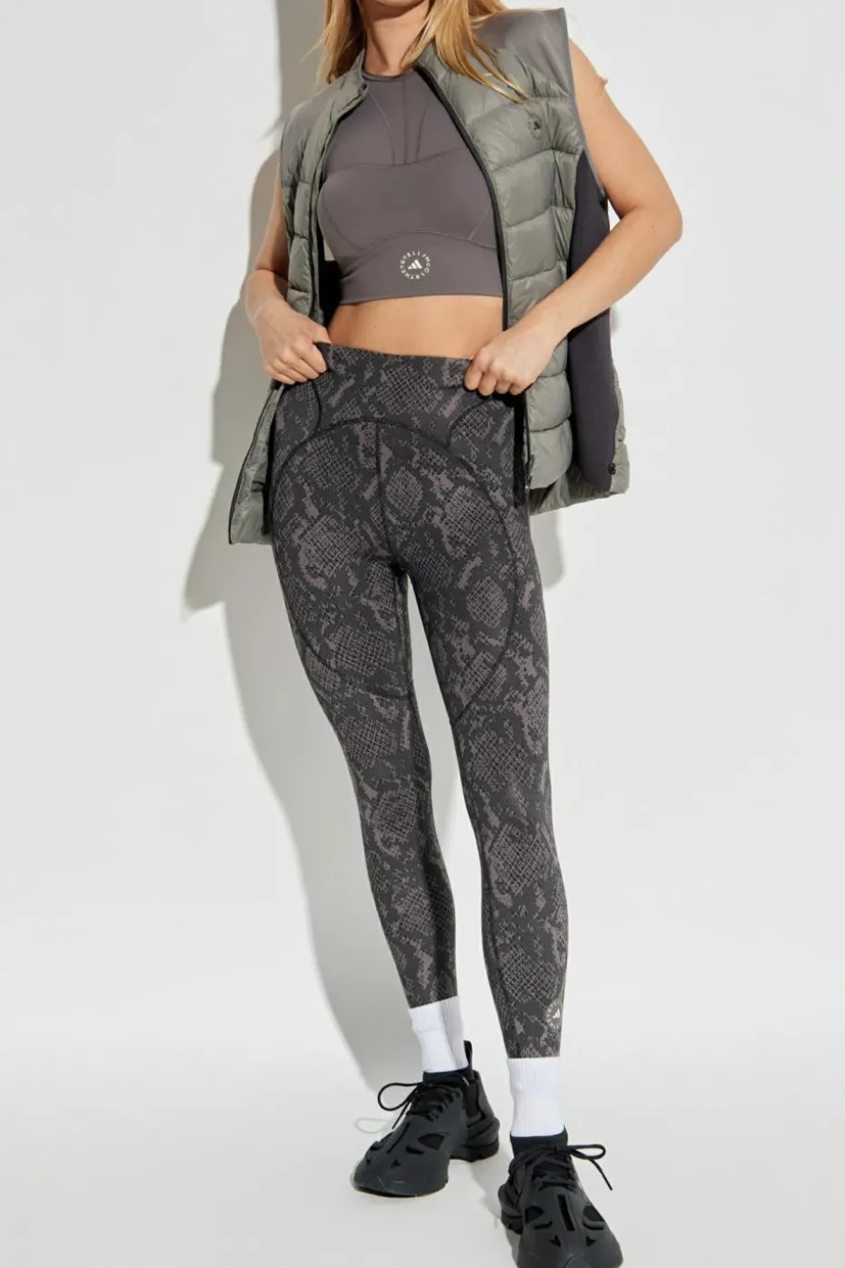 ADIDAS by Stella McCartney SZARY Top treningowy