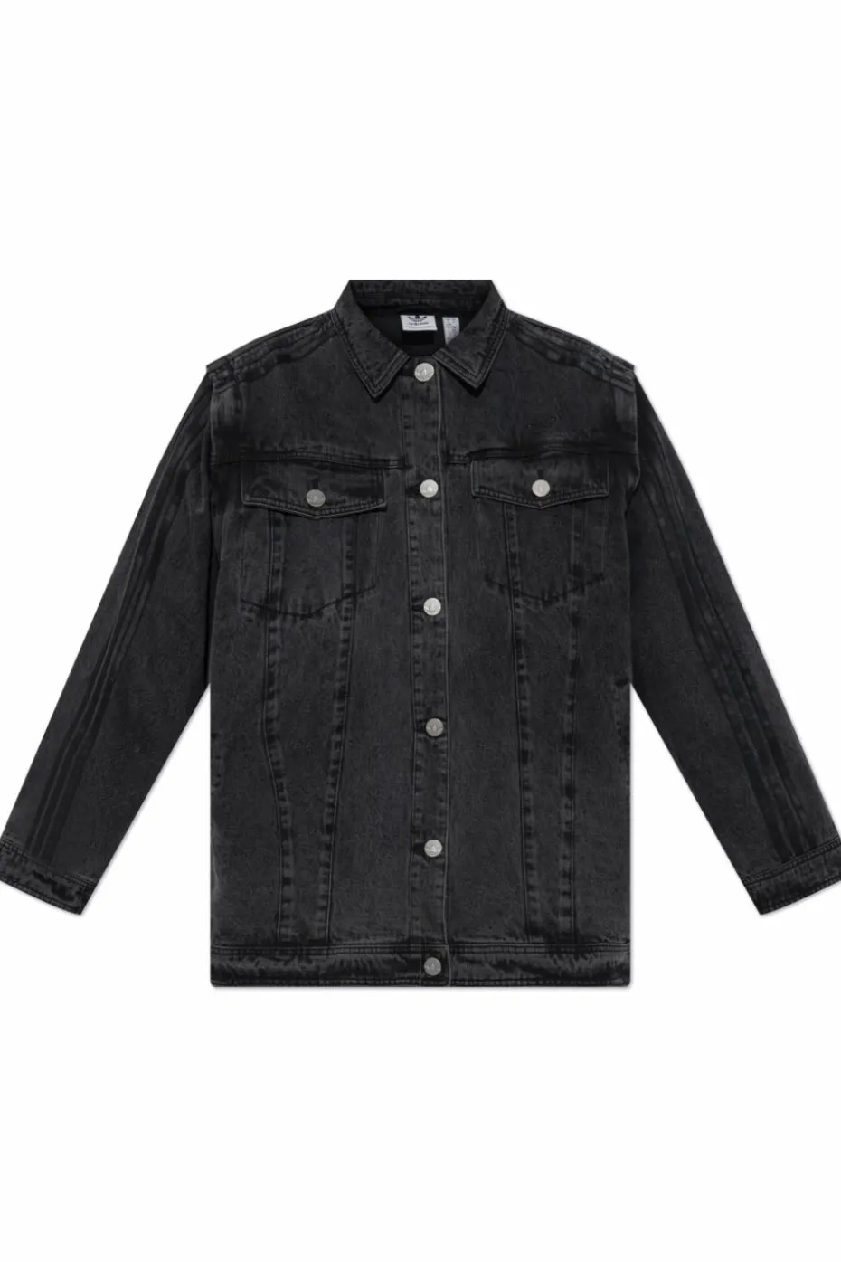 ADIDAS Originals CZARNY Jeansowa kurtka typu `oversize`