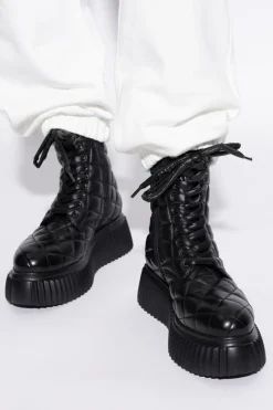 AGL CZARNY Buty `Elsa` na platformie