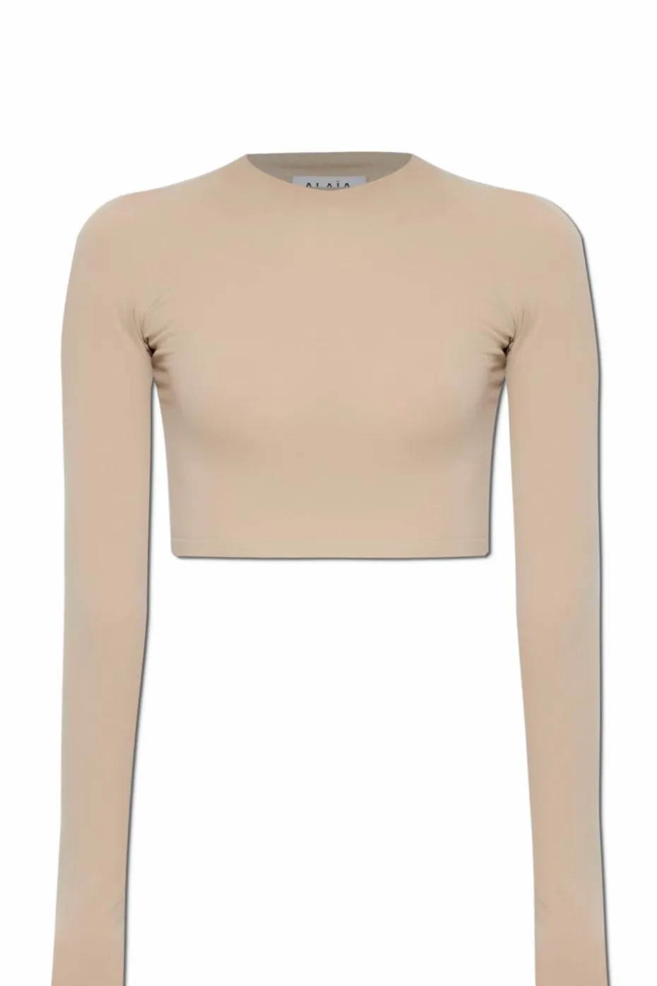 Alaïa beżowy Krótki top