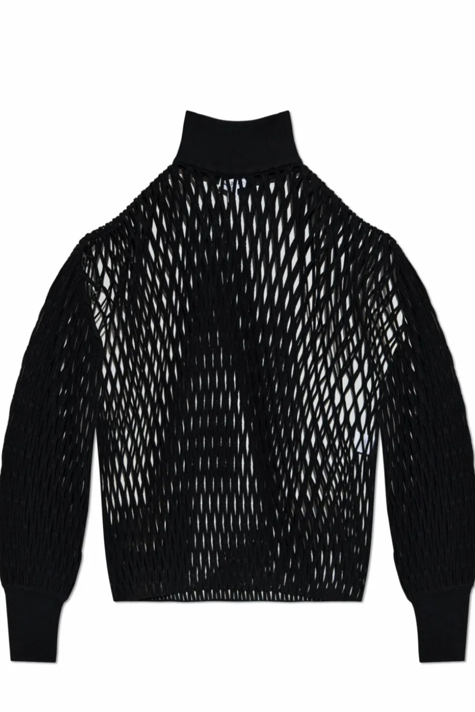 Alaïa CZARNY Ażurowy golf