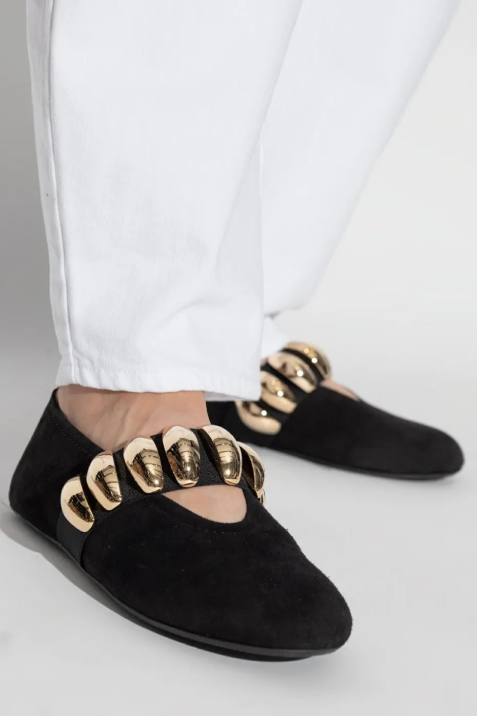 Alaïa CZARNY Baleriny `Jewel`