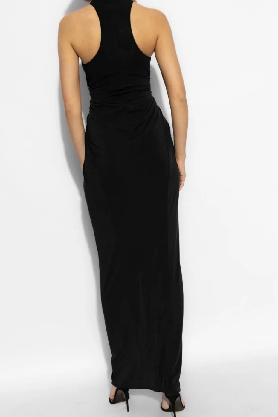 Alaïa CZARNY Drapowana sukienka
