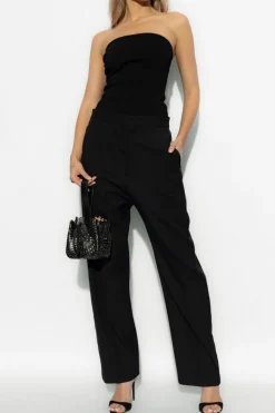 Alaïa CZARNY Kombinezon z odkrytymi ramionami