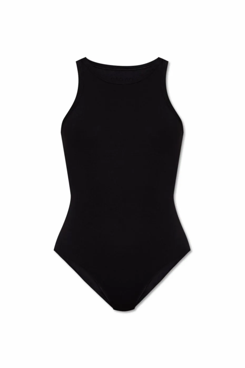 Alaïa CZARNY Prążkowane body bez rękawów