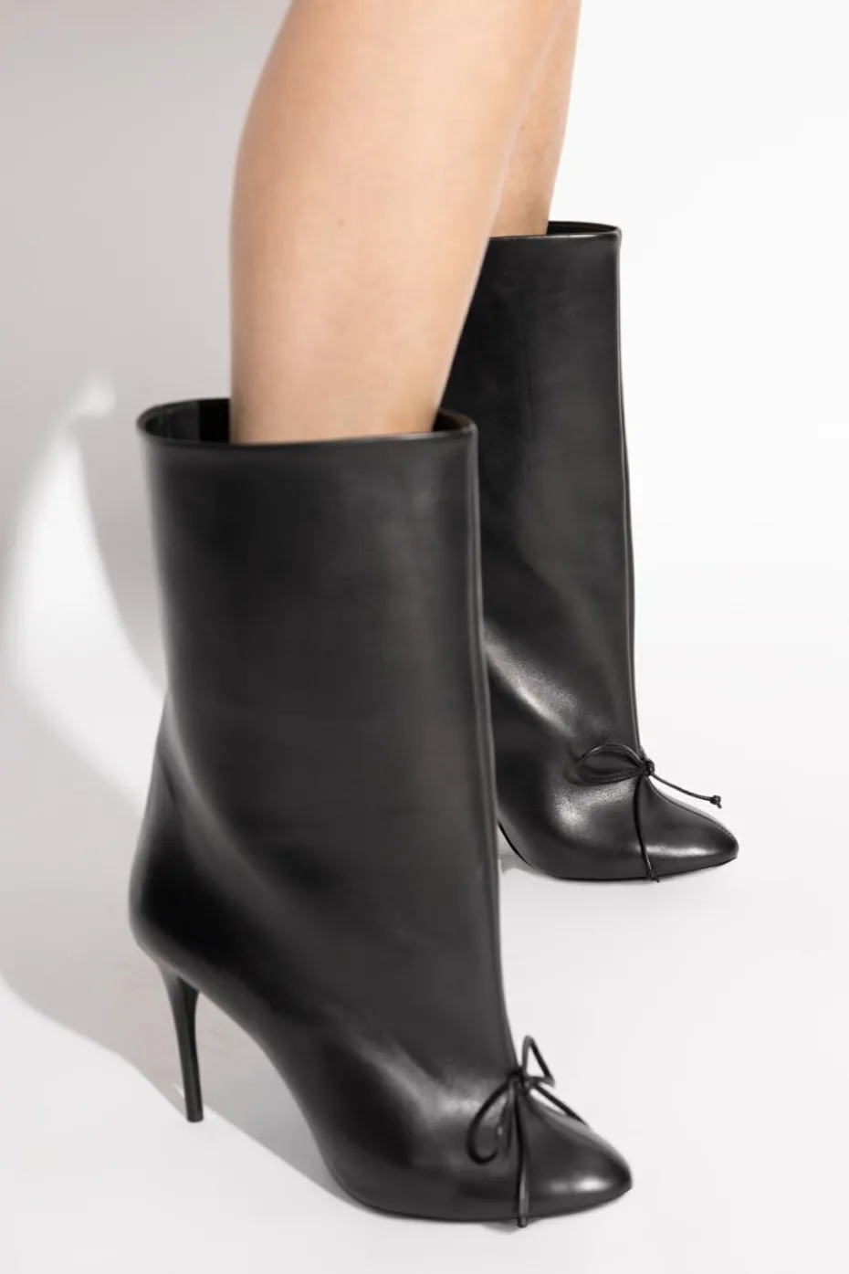 Alaïa CZARNY Skórzane botki