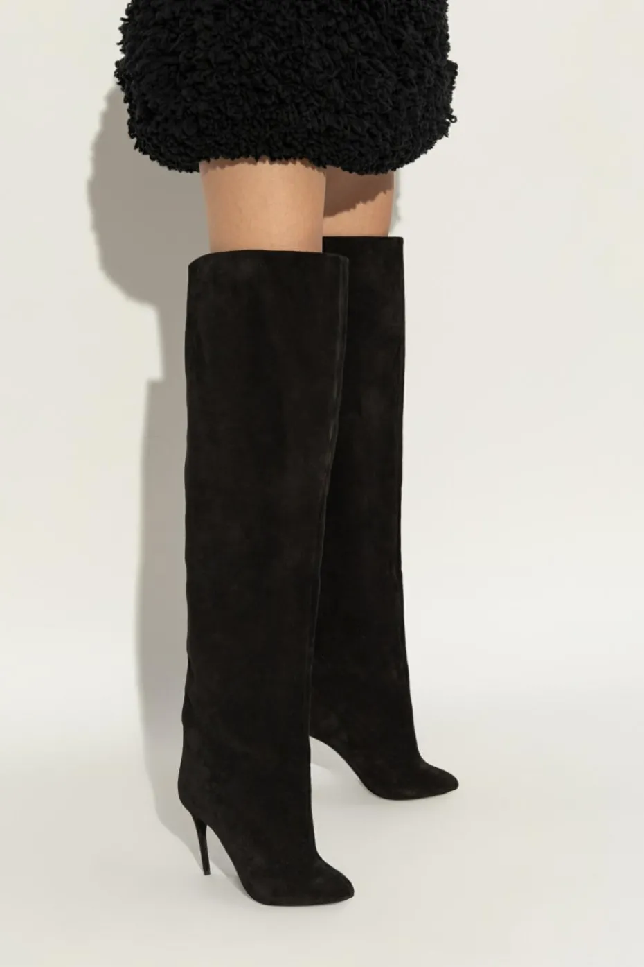 Alaïa CZARNY Skórzane kozaki