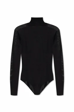 Alaïa CZARNY Wełniane body
