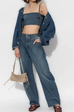 Alaïa NIEBIESKI Jeanowy top
