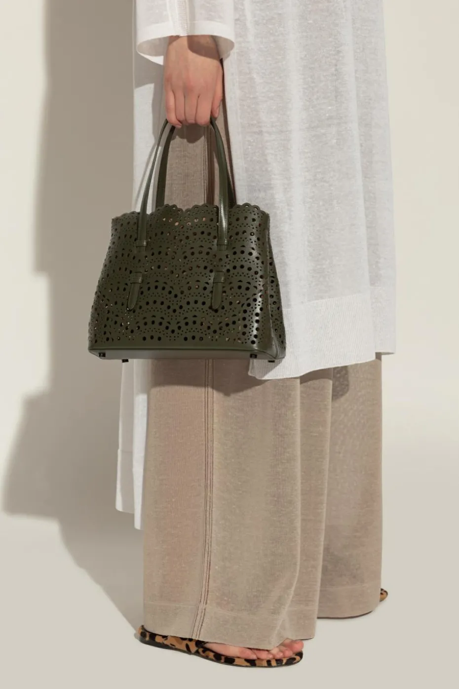Alaïa ZIELONY Torba do ręki `Mina 25`