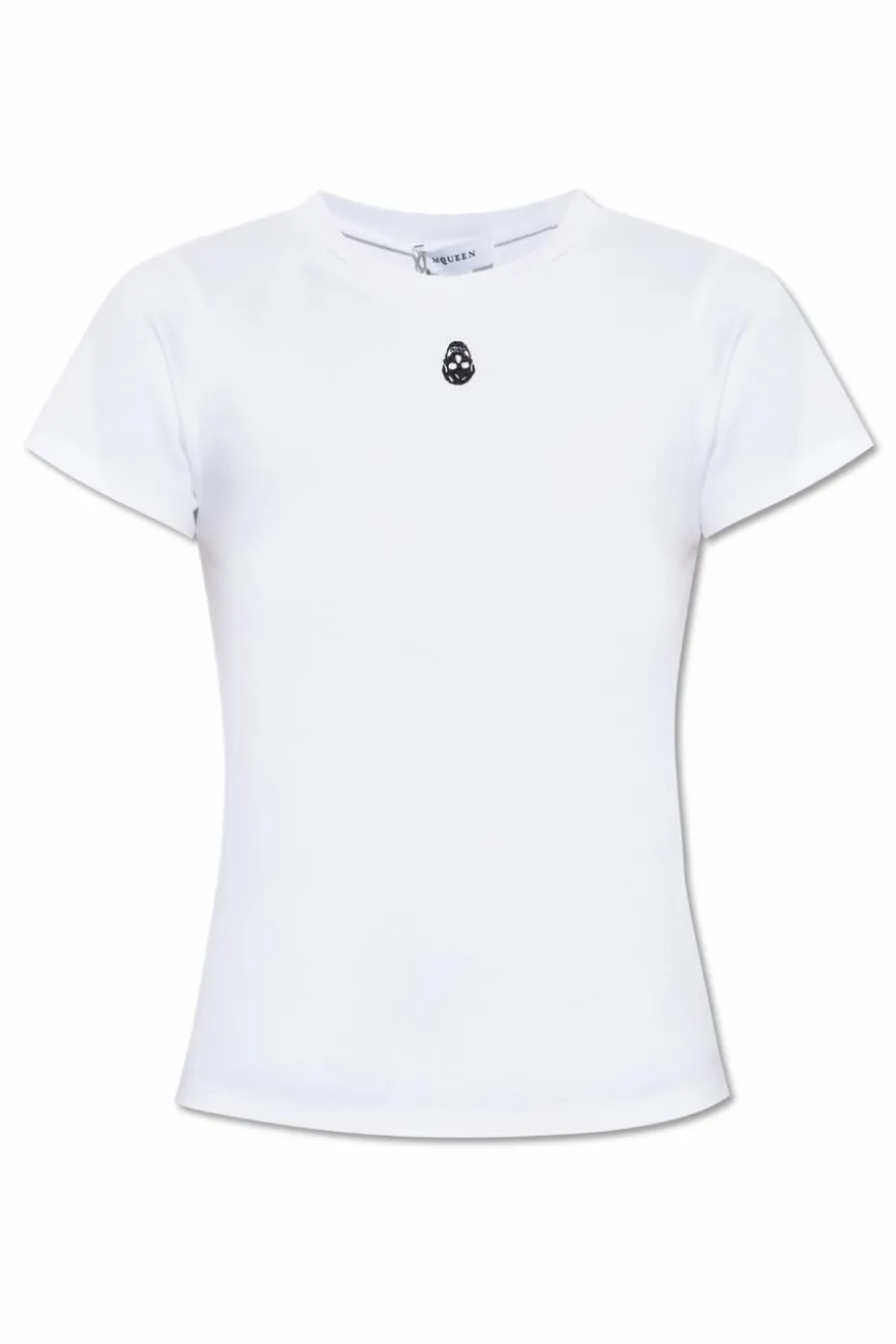 Alexander McQueen BIAŁY T-shirt z wyszyciem