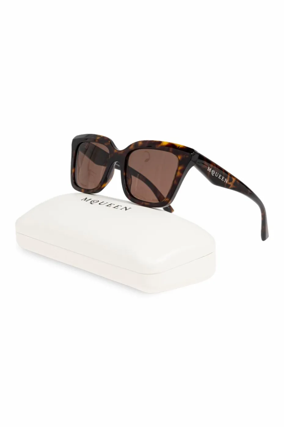 Alexander McQueen BRĄZOWY Okulary przeciwsłoneczne