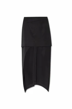 Alexander McQueen CZARNY Asymetryczna spódnica