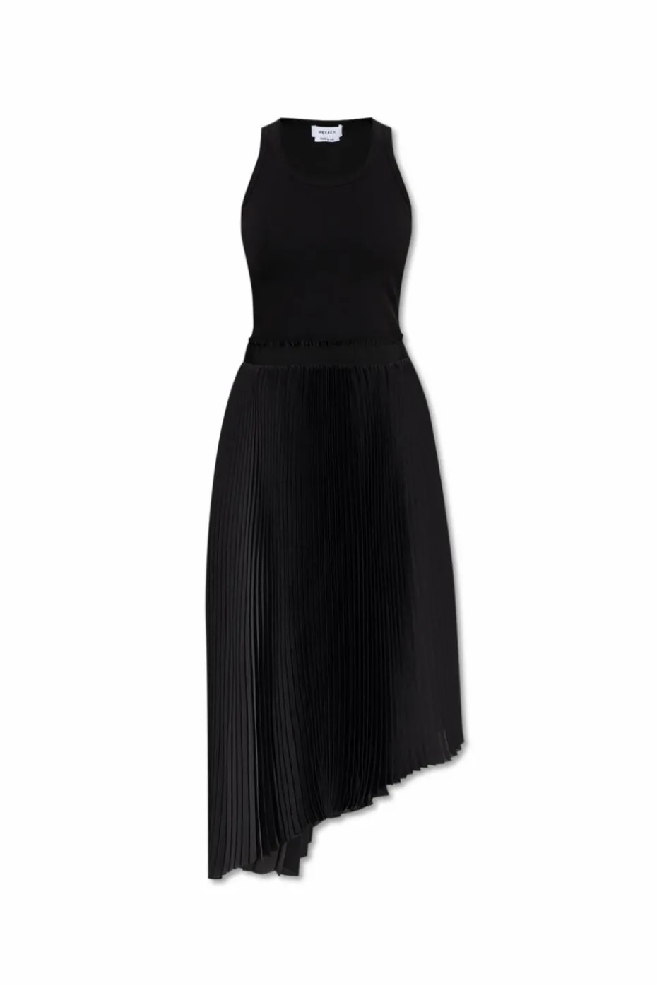 Alexander McQueen CZARNY Sukienka z plisowanym dołem