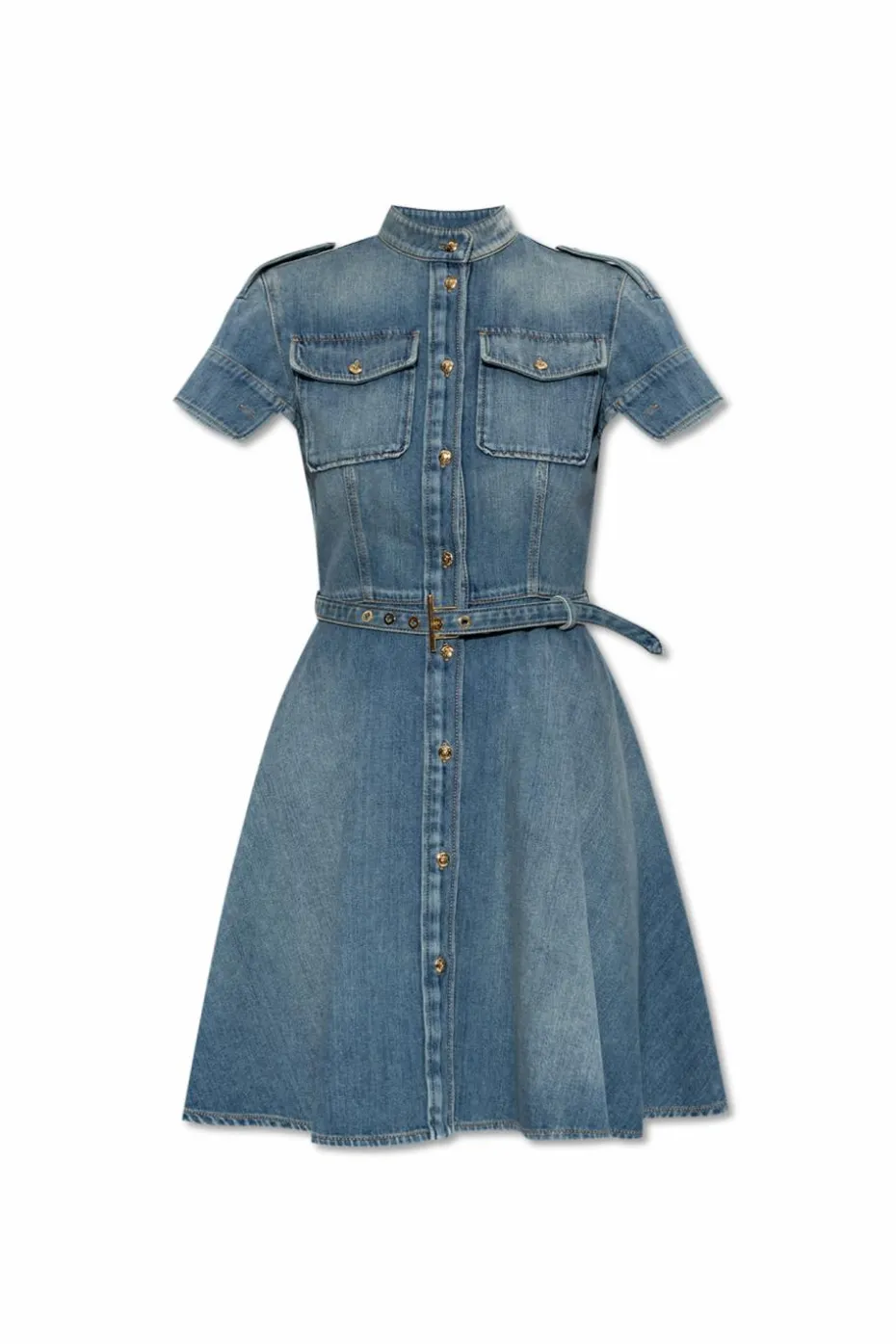 Alexander McQueen NIEBIESKI Jeansowa sukienka