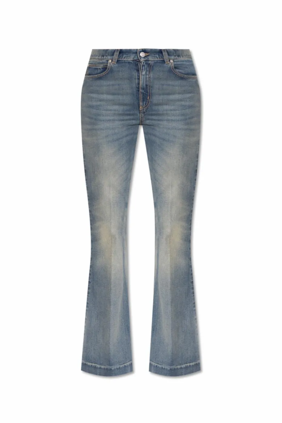 Alexander McQueen NIEBIESKI Jeansy z rozszerzanymi nogawkami