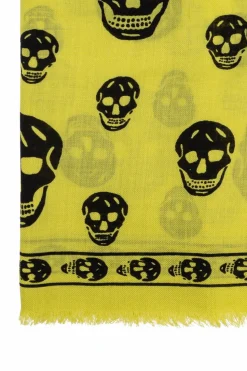 Alexander McQueen ZIELONY Wełniana chusta