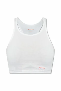 Alexander Wang BIAŁY Krótki top na ramiączkach