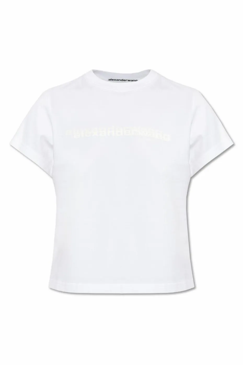 Alexander Wang BIAŁY T-shirt z nadrukowanym logo