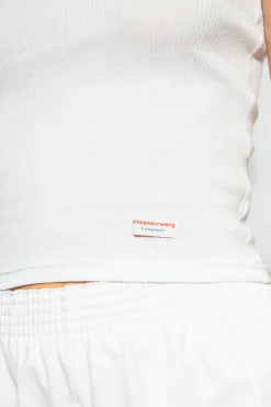 Alexander Wang BIAŁY T-shirt z logo