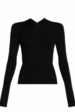Alexander Wang CZARNY Kardigan o dopasowanym kroju