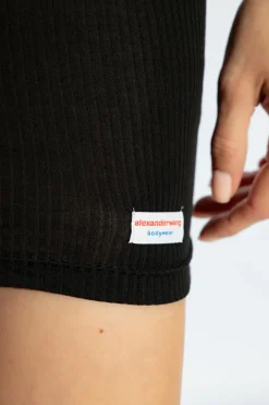 Alexander Wang CZARNY Krótka sukienka z logo