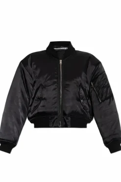 Alexander Wang CZARNY Ocieplana kurtka typu `bomber`