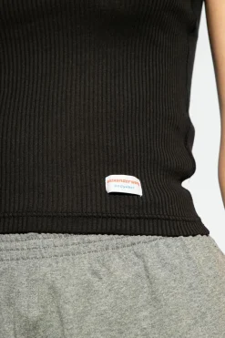Alexander Wang CZARNY T-shirt z logo