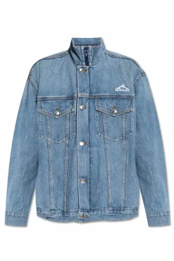 Alexander Wang NIEBIESKI Jeansowa kurtka