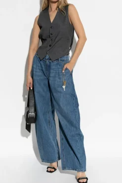 Alexander Wang NIEBIESKI Jeansy typu `Balloon`