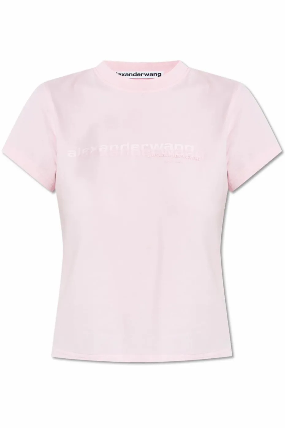 Alexander Wang RÓŻOWY T-shirt z nadrukowanym logo