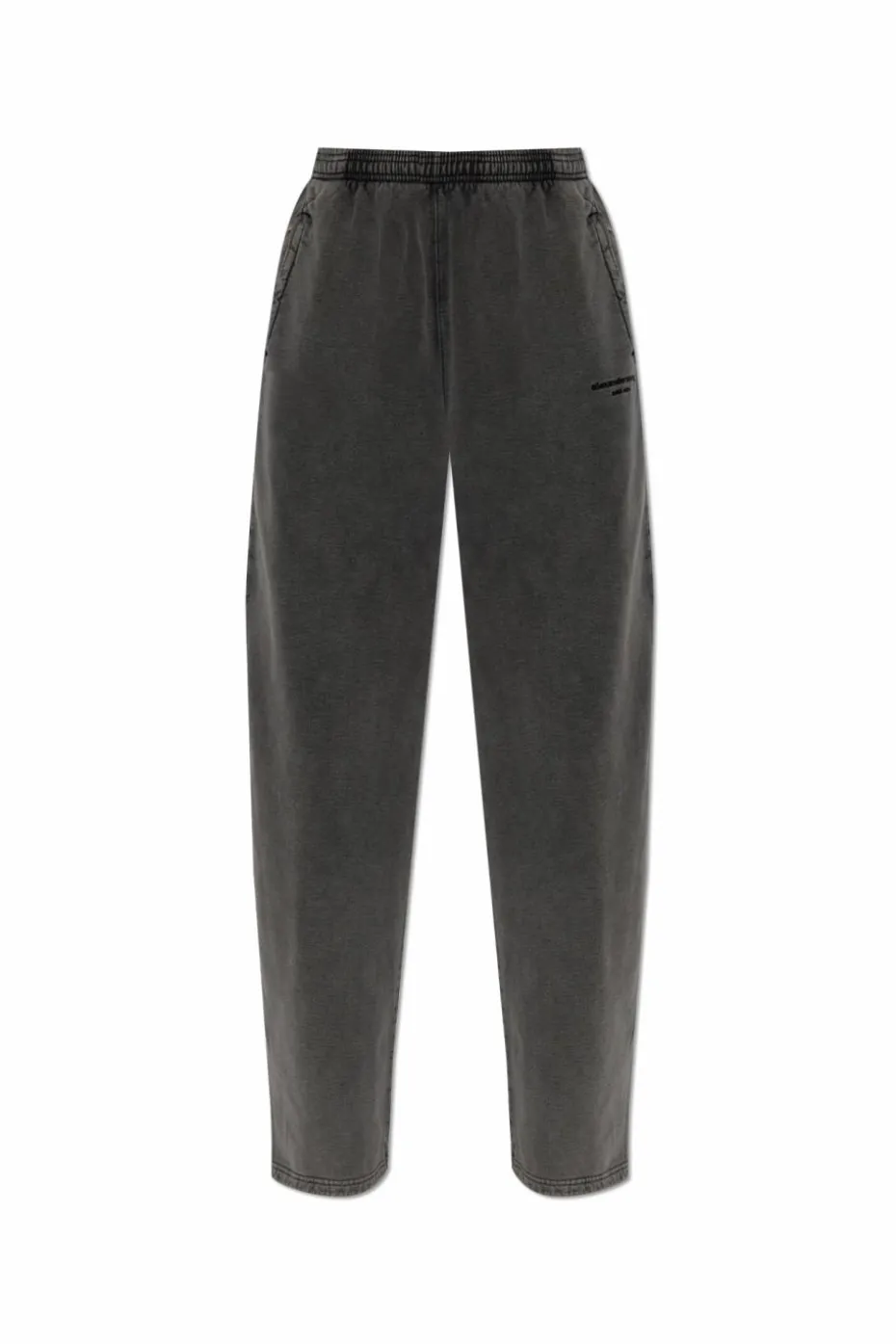 Alexander Wang SZARY Spodnie dresowe z wyszytym logo