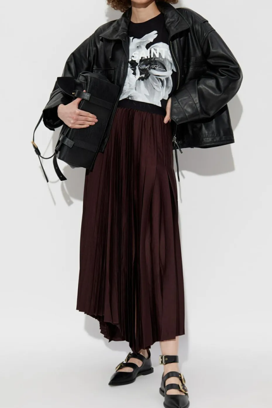AllSaints BORDO Plisowana spódnica `Jax`