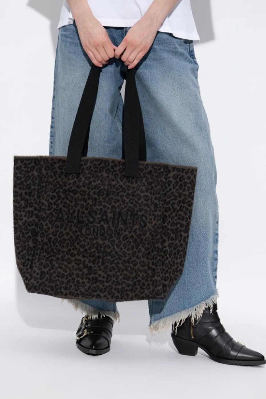 AllSaints BRĄZOWY Torba `Izzy` typu `shopper`