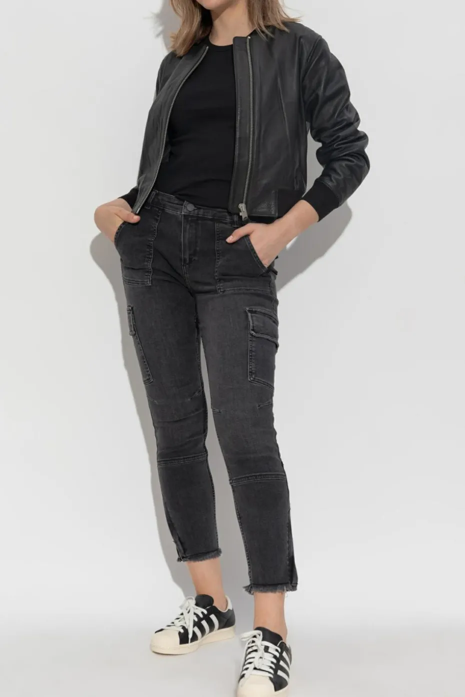 AllSaints CZARNY Jeansy `Duran` typu `skinny`