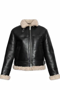 AllSaints CZARNY Kożuch `Lorel`
