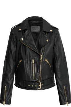 AllSaints CZARNY Skórzana kurtka `Balfern`