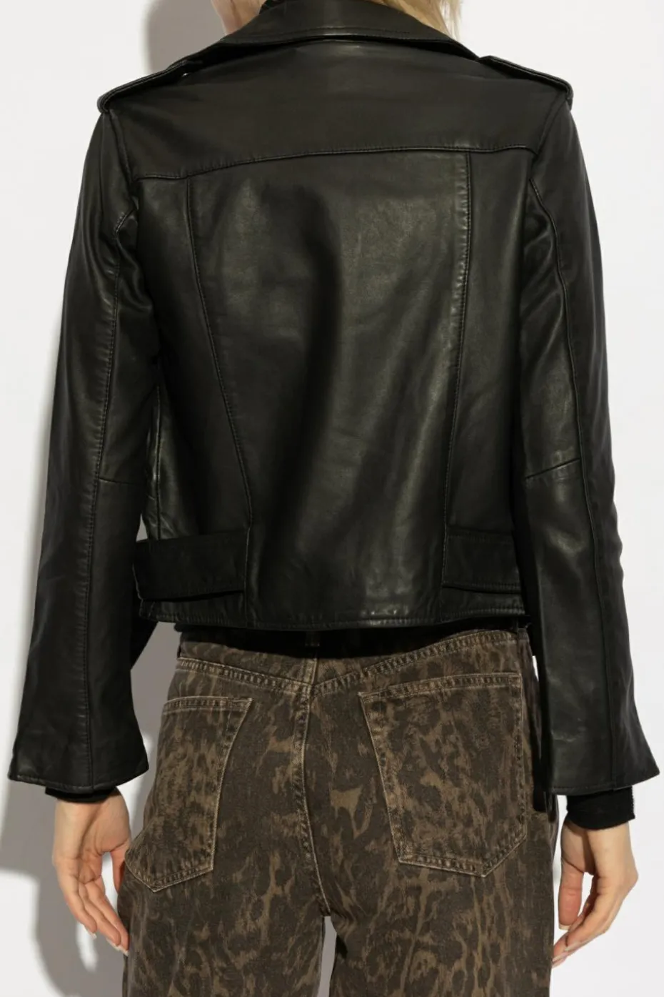 AllSaints CZARNY Skórzana kurtka `Balfern`