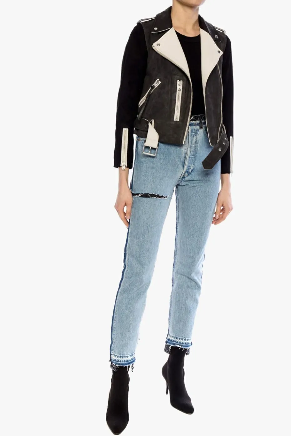 AllSaints CZARNY Top `Rina`