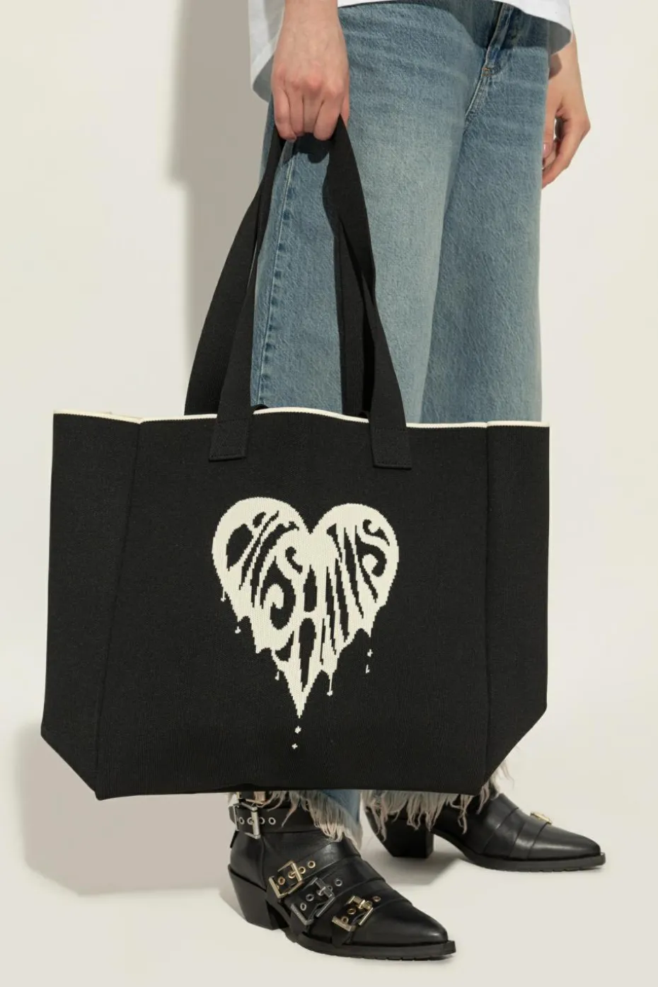 AllSaints CZARNY Torba `Izzy` typu `shopper`