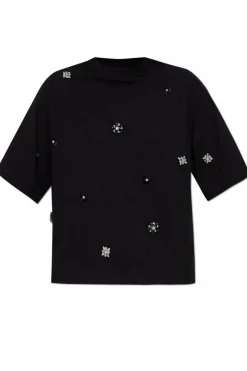 AllSaints CZARNY T-shirt `Amelie`