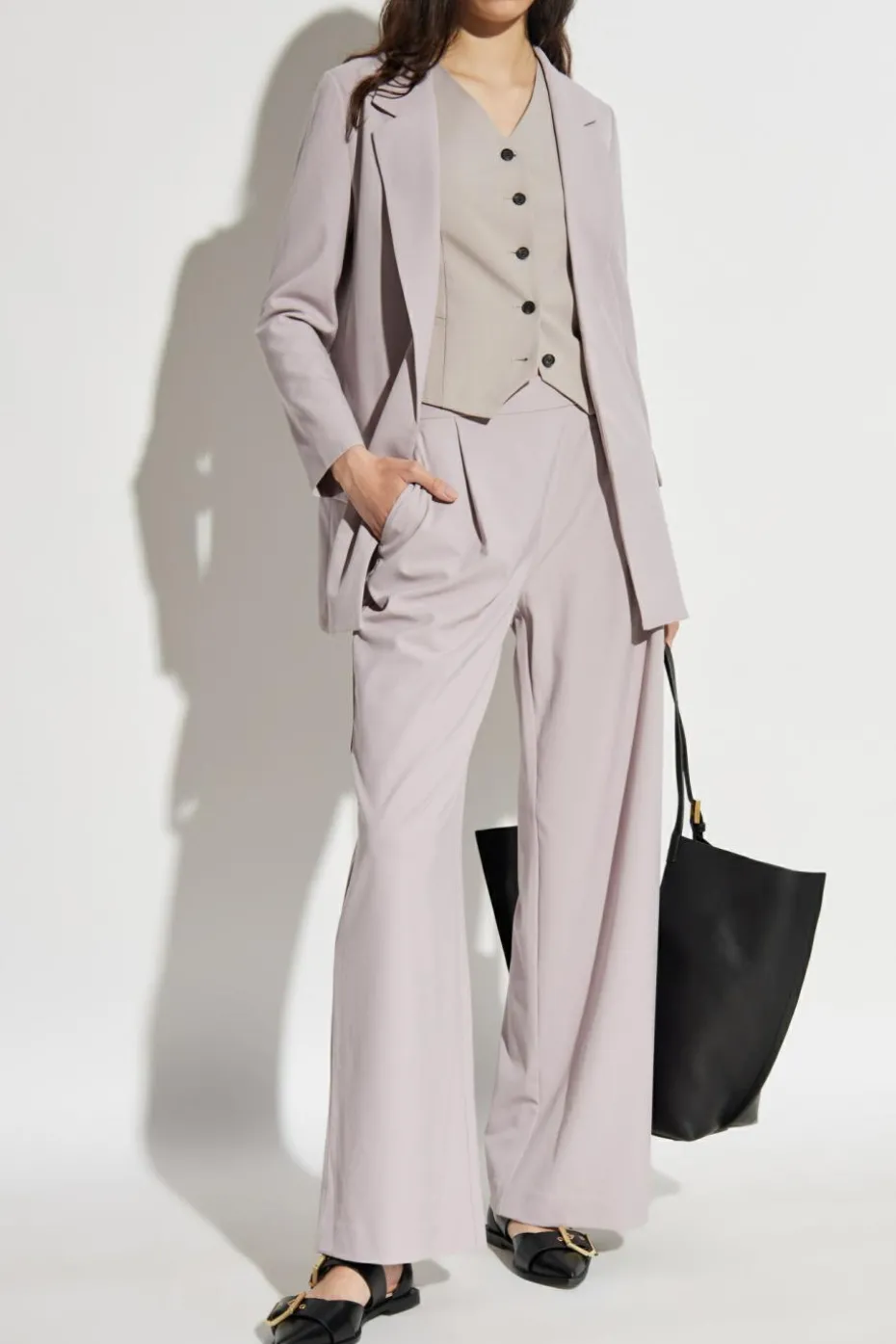AllSaints FIOLETOWY Spodnie `Aleida`