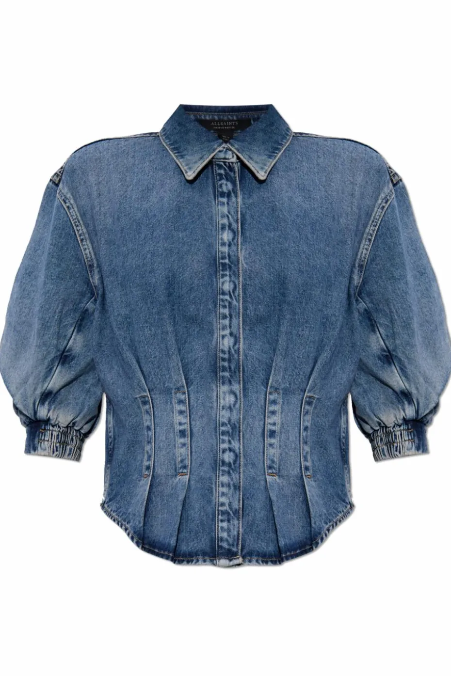 AllSaints NIEBIESKI Jeansowa koszula `Nancy`