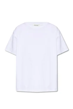American Vintage BIAŁY T-shirt z okrągłym dekoltem