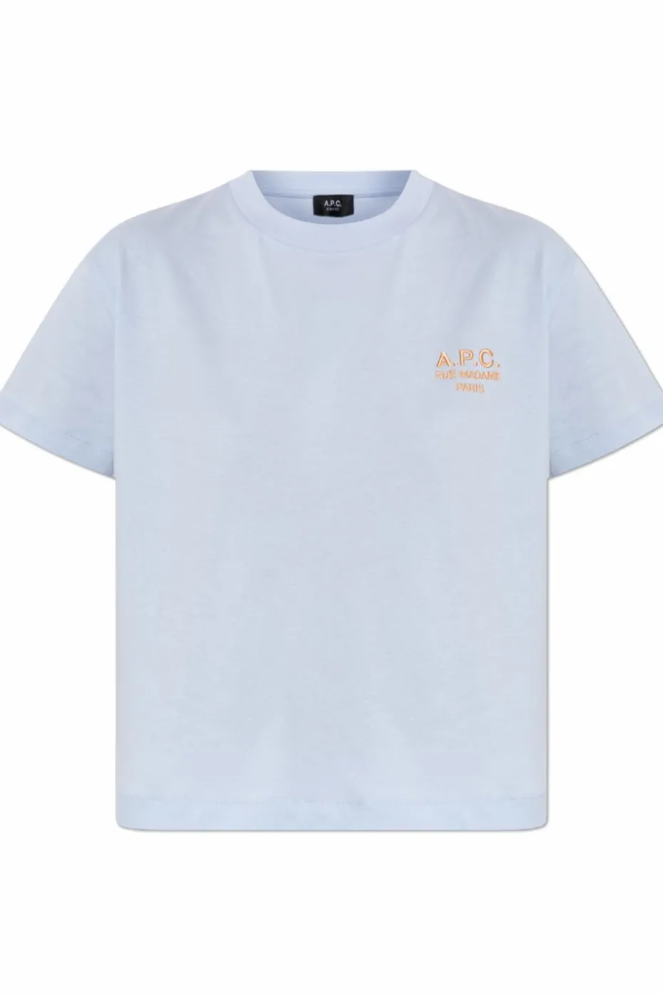 A.P.C. jasnoniebieski T-shirt z wyszytym logo