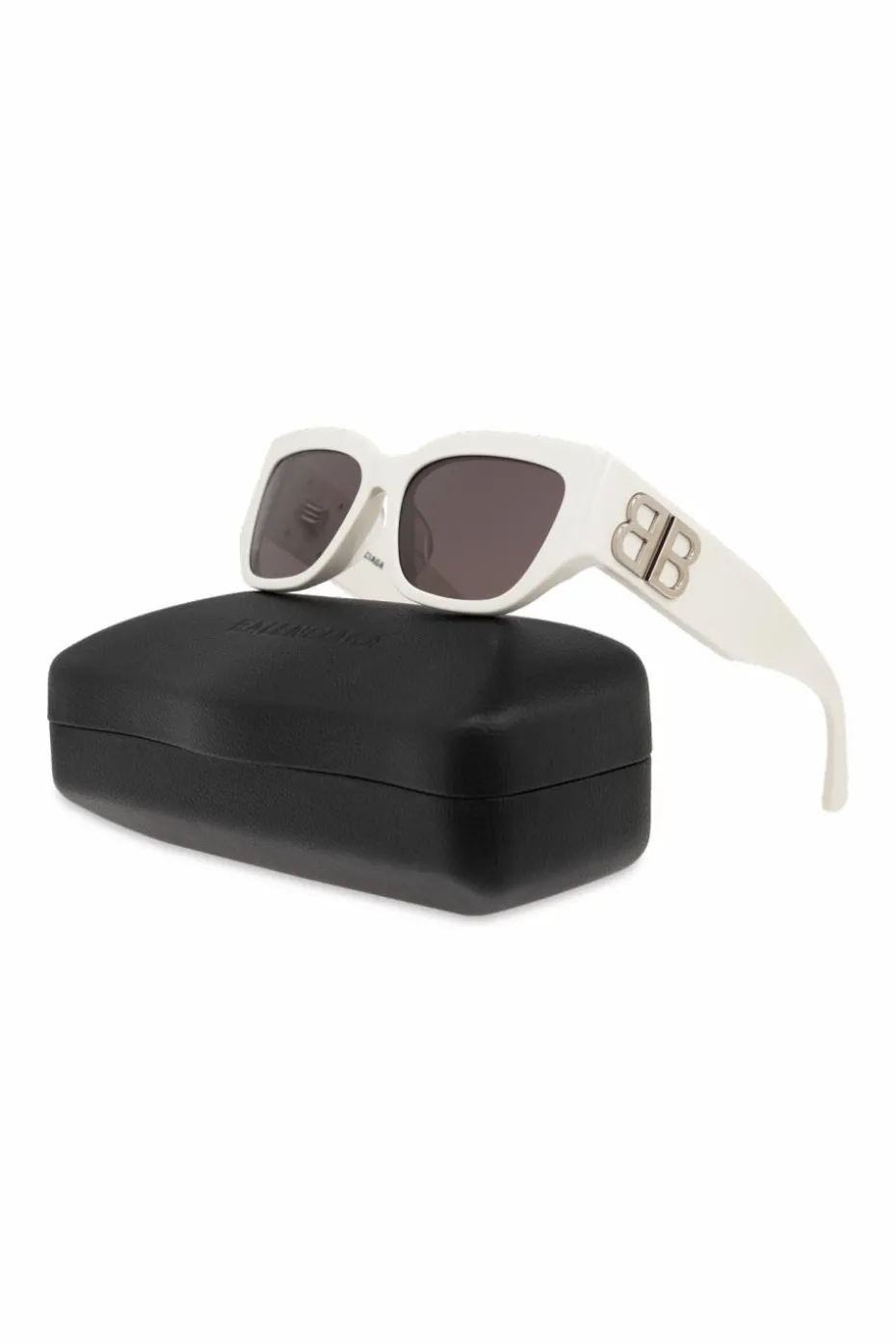 Balenciaga BIAŁY Okulary przeciwsłoneczne