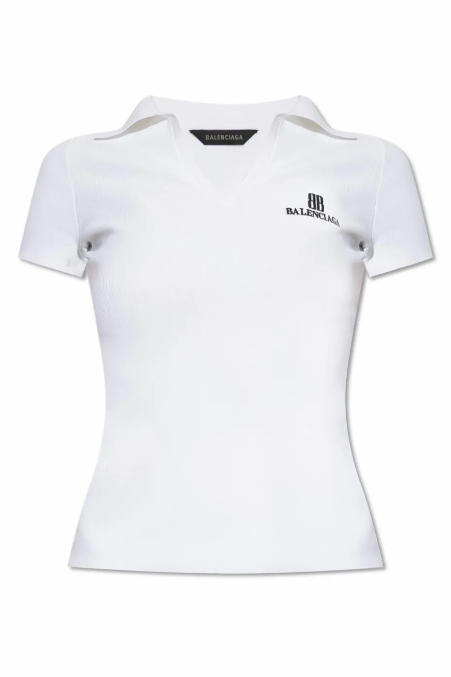 Balenciaga BIAŁY Polo z wyszytym logo