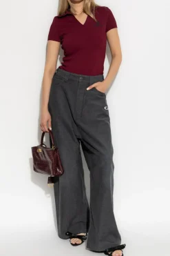 Balenciaga BORDO Polo z wyszytym logo